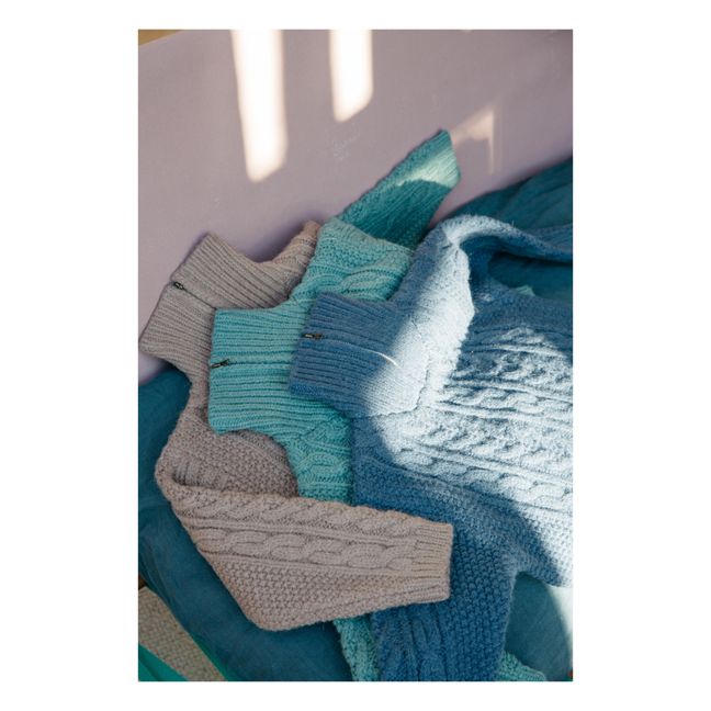 Kali Zip-Neck Jumper | Salvia