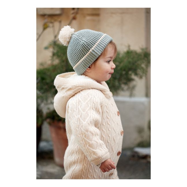 David Sherpa-Lined Wool and Alpaca Baby Snowsuit Ecru
