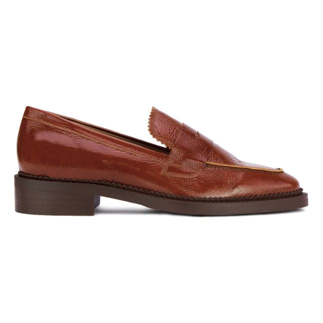 N°82 Patent Leather Loafers Cognac-Farbe