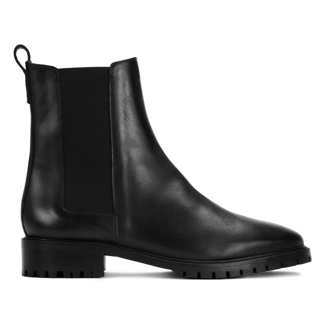 N°500 Leather Boots Schwarz