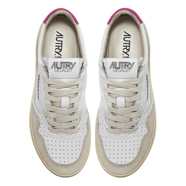 Medalist Low-Top Leather/Suede Sneakers Pink