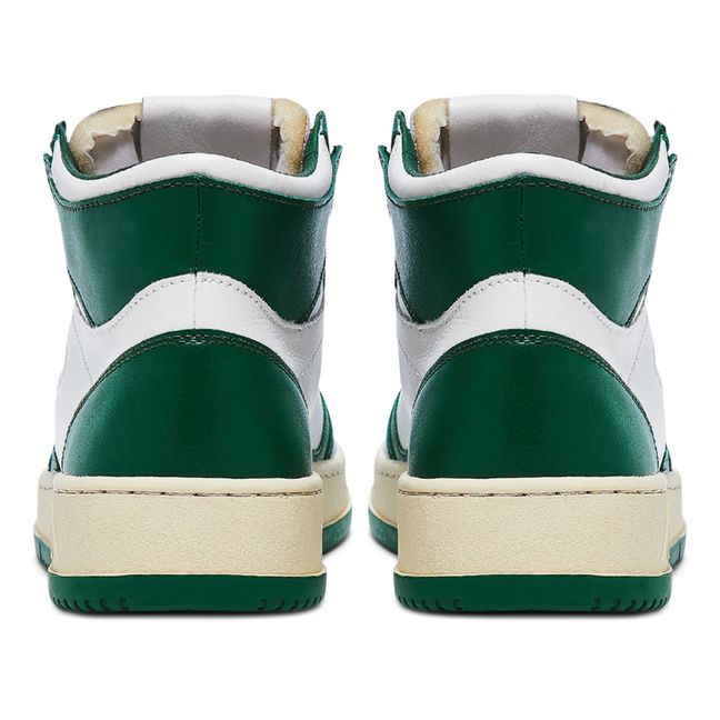 Medalist Mid-Top Leather Two-Tone Sneakers Green