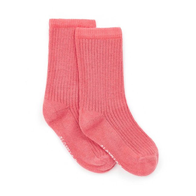 Ribbed Socks Pink