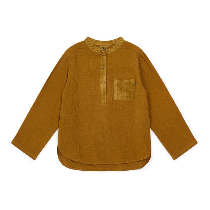 Edgar Cotton Muslin Kurta Shirt Caramel Bonton Fashion Children