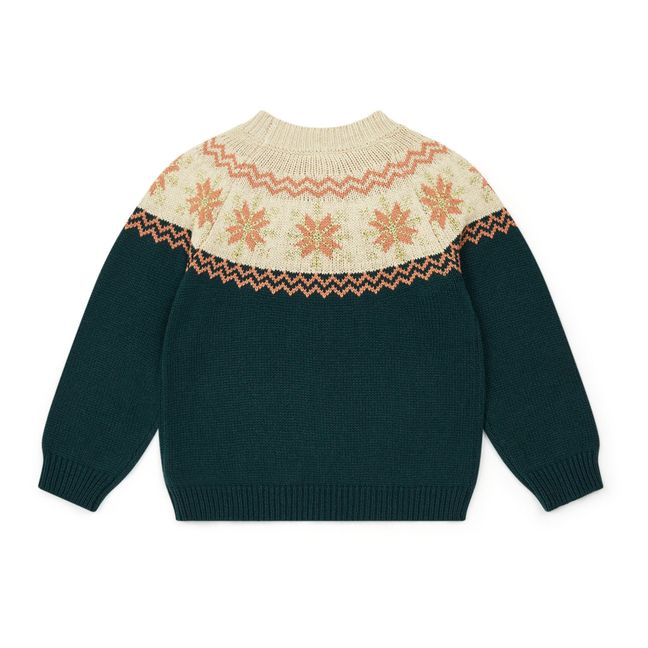 Jacquard Star Jumper - Christmas Collection  | Verde Oscuro