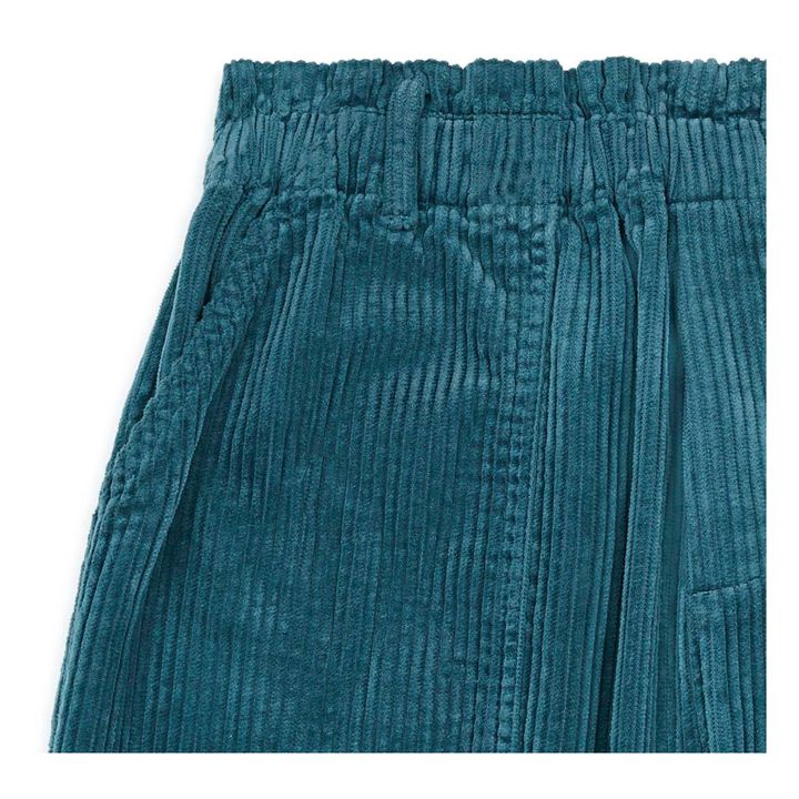 Pantalon en velours bleu femme