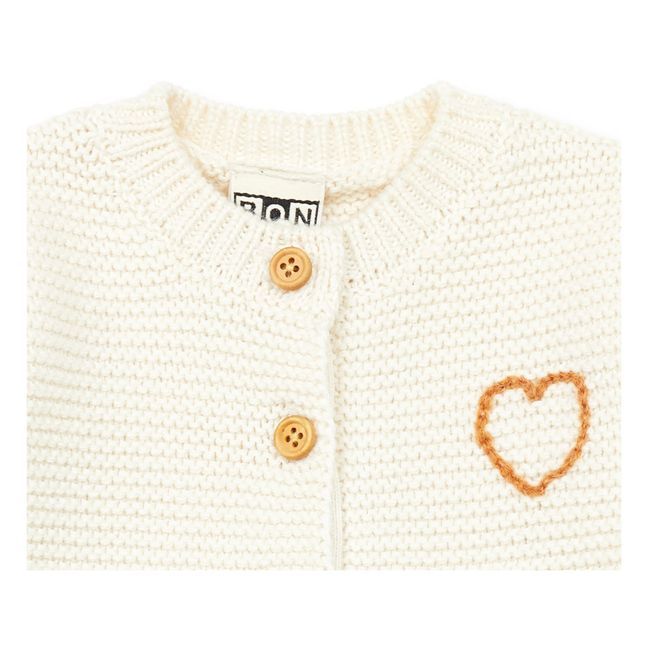 Cotton and Cashmere Heart Jumpsuit | Ecru