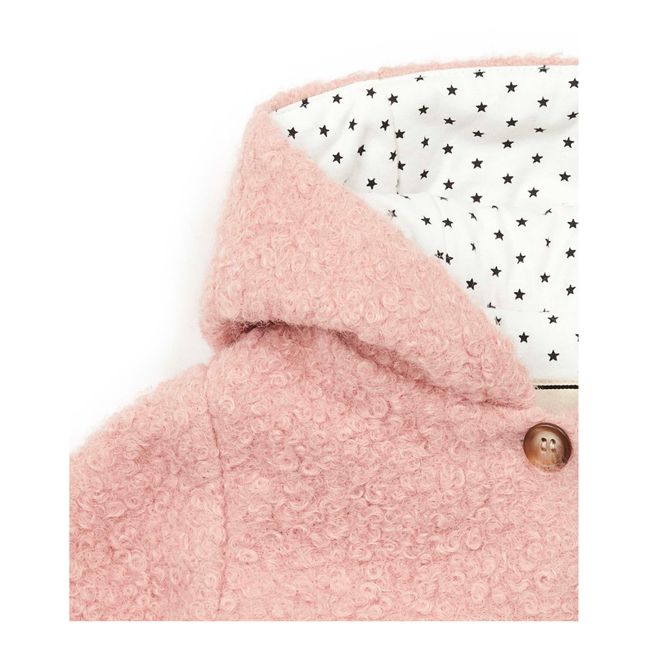 Boubou Woollen Bouclé Coat Pink