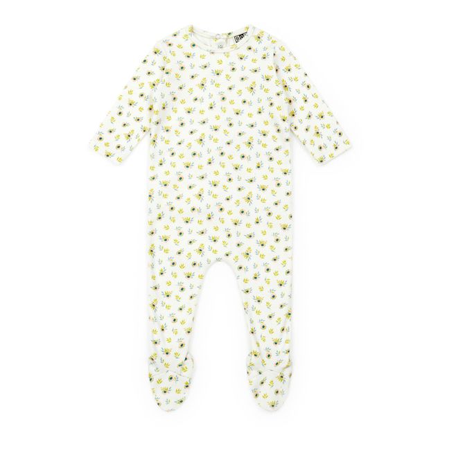 Amber Floral Organic Cotton Pyjamas | Ecru