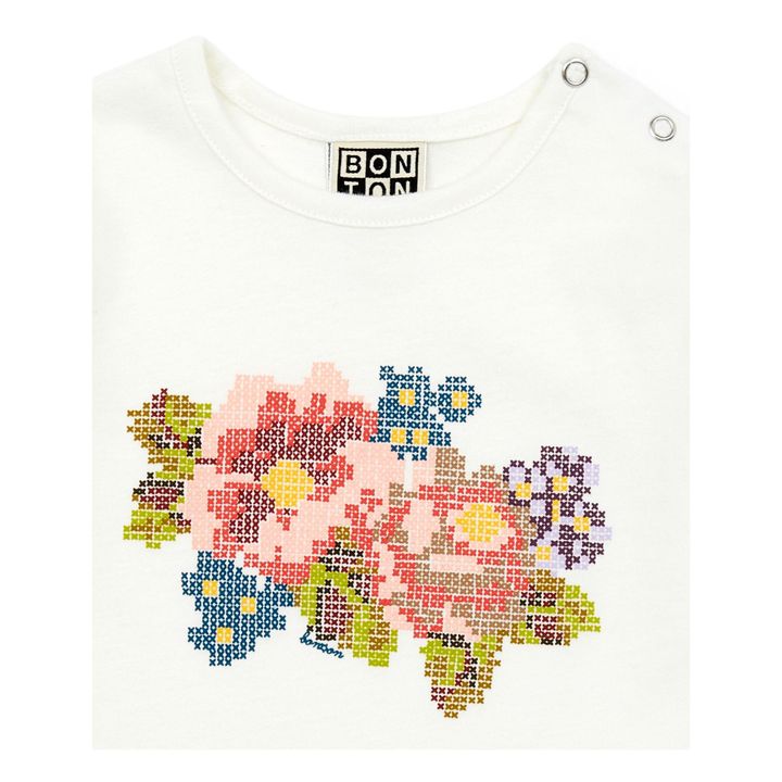 Organic Cotton Flower Baby T-shirt | Crudo- Imagen del producto n°1