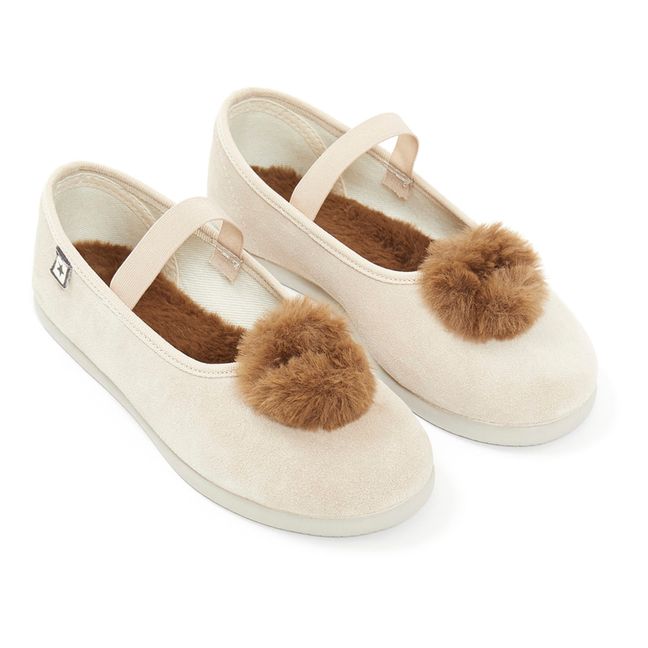 Pia Fur-Lined Suede Booties | Maulwurfsfarben