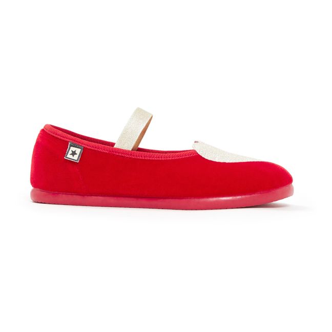Sarra Velvet Slippers | Red