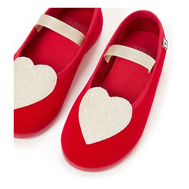 Chaussons Velours Sarra | Rouge