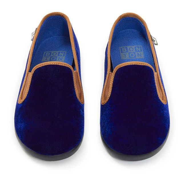Zapatos de terciopelo John | Azul Marino