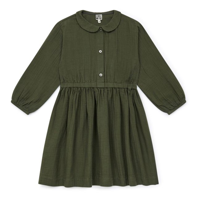 Robe Gaze de Coton Bio | Vert kaki