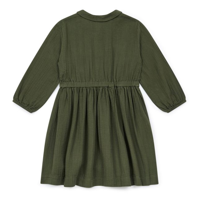 Kleid Bio-Baumwollgaze | Khaki