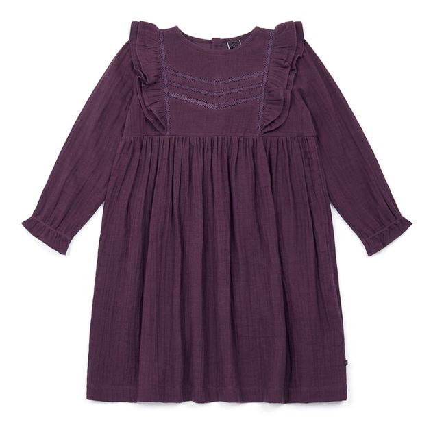 Daya Cotton Gauze Dress | Purple