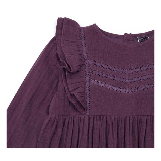 Daya Cotton Gauze Dress | Purple