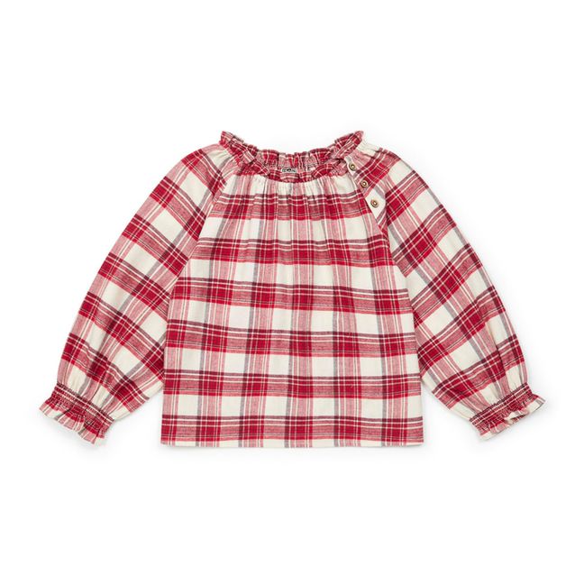 Ficelle Checked Blouse Rosso