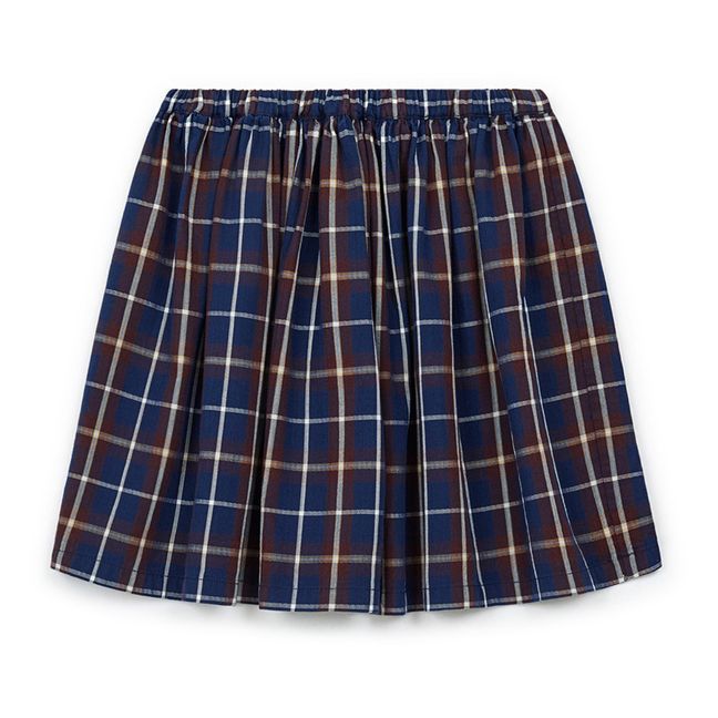 Framboise Checked Skirt Azul Marino