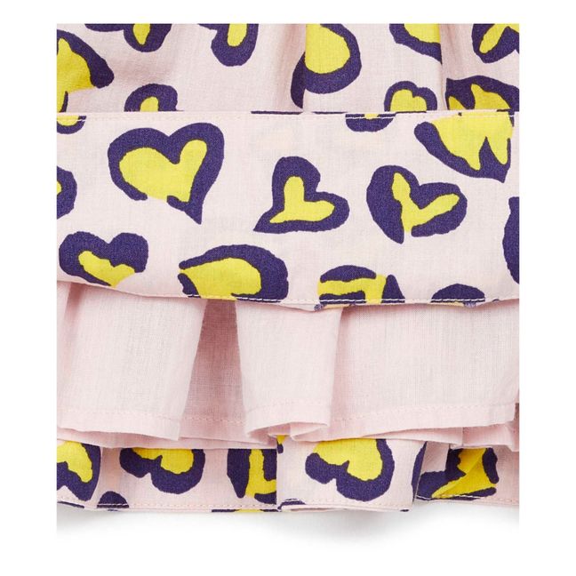 Dictée Leopard Heart Print Skirt | Rosa Palo