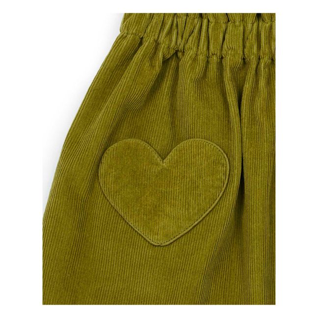 Douchka Corduroy Skirt | Olive green