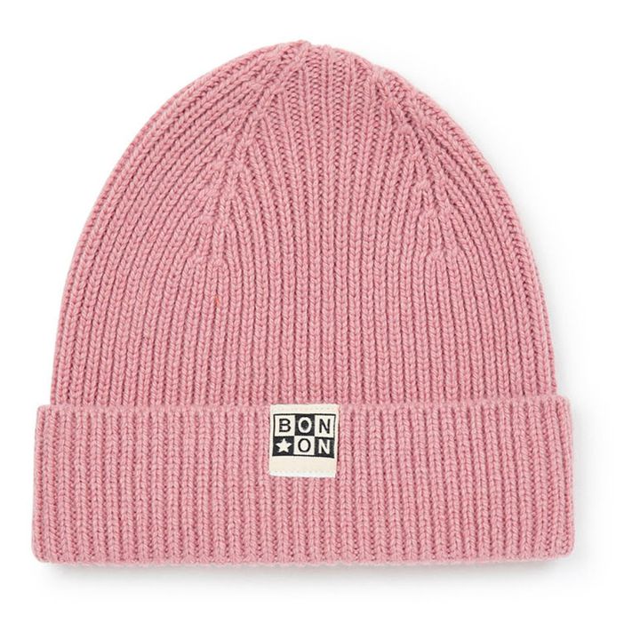 Ribbed Merino Wool Beanie | Pink- Product image n°0