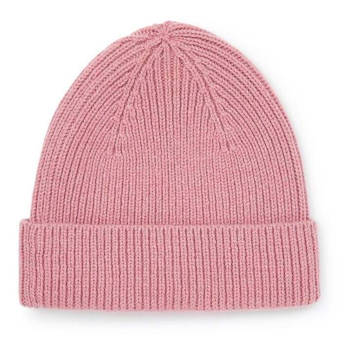 Ribbed Merino Wool Beanie | Pink- Product image n°1
