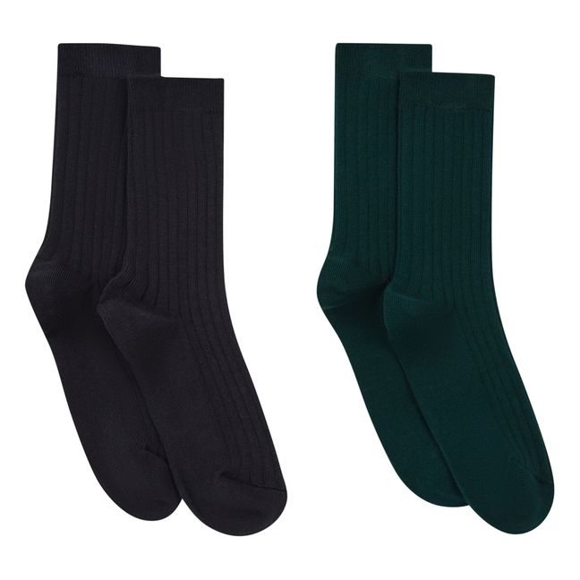 Pack De 2 Calcetines De Algodón Ecológico Black & Forest Off