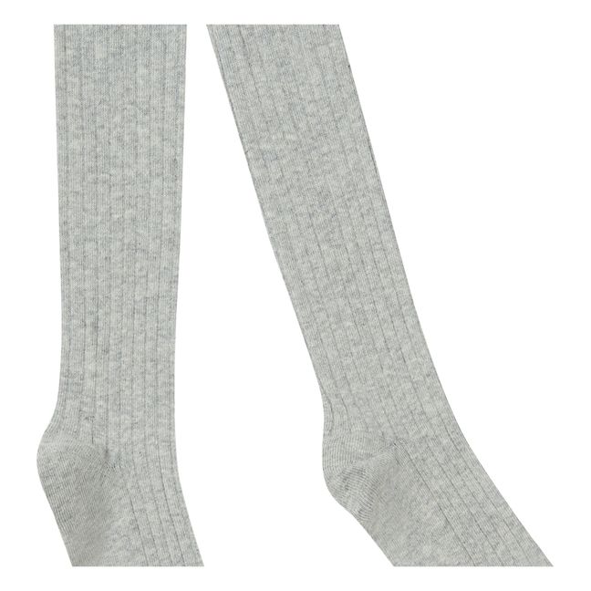 Strumpfhose Bio-Baumwolle | Grau Meliert