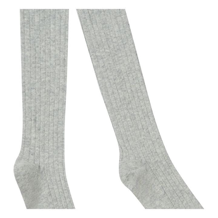 Organic Cotton Tights | Heather grey- Product image n°1