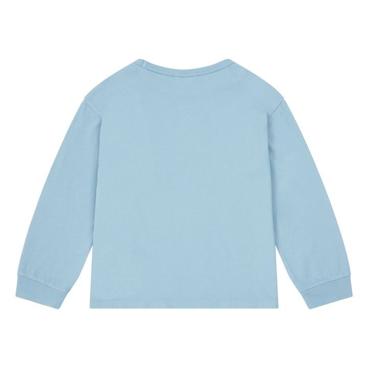 Long Sleeve Organic Cotton Pyjama T-shirt | Ice Blue- Product image n°2
