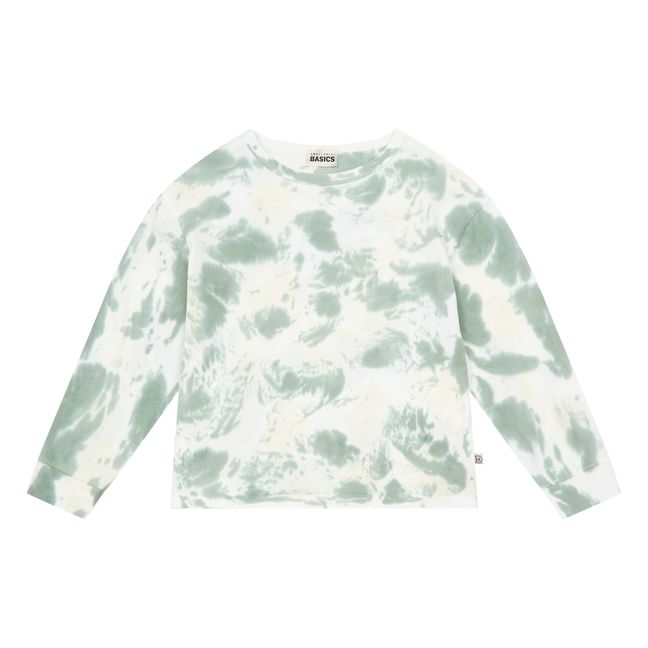 Long Sleeve Organic Cotton Pyjama T-shirt | Verde Granito
