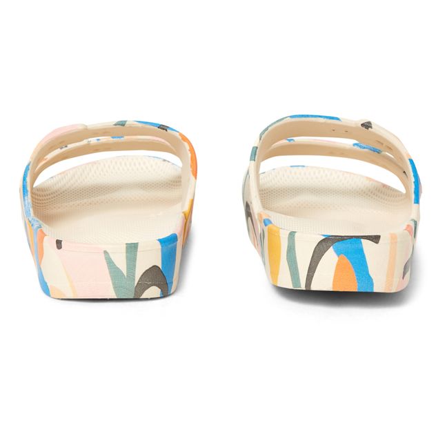 Palmetto Print Sandals | Beige