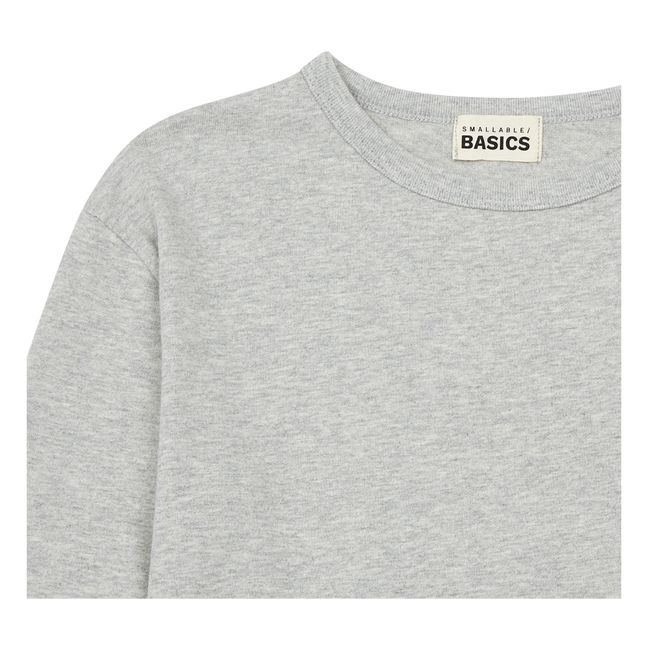 Long Sleeve Organic Cotton Pyjama T-shirt Grau Meliert