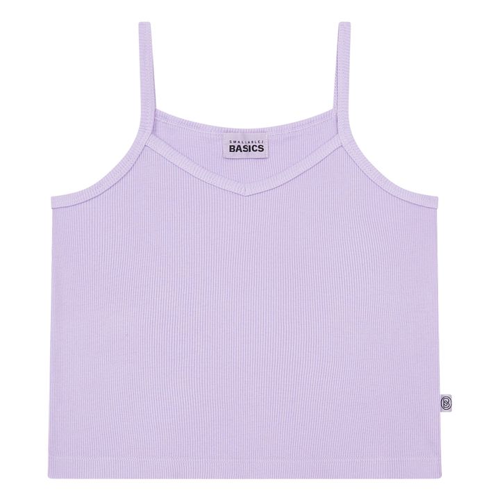 Ribbed Organic Cotton Tank Top | Lilac- Product image n°0