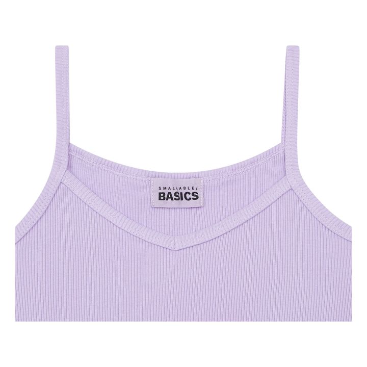 Ribbed Organic Cotton Tank Top | Lilac- Product image n°1