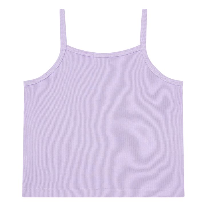 Ribbed Organic Cotton Tank Top | Lilac- Product image n°2