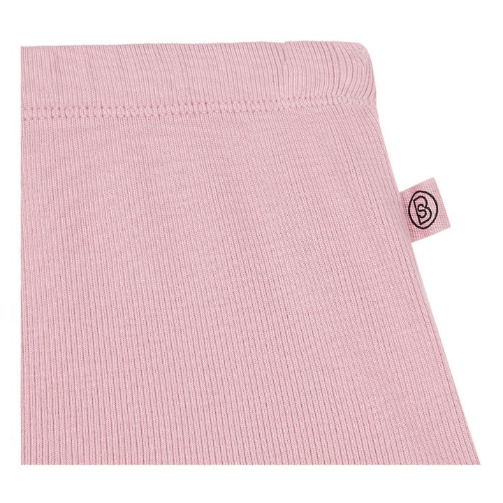 Ribbed Organic Cotton Shorts Dusty Pink- Product image n°1