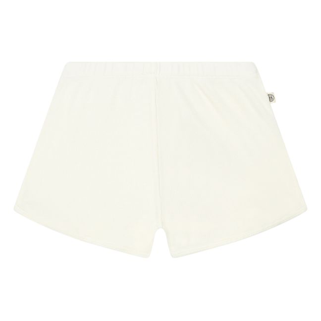 Ribbed Organic Cotton Shorts Blanco Roto