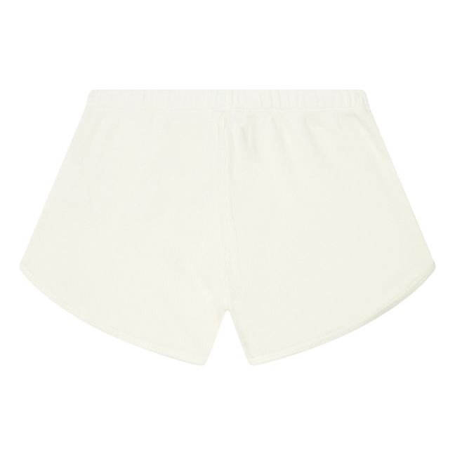 Ribbed Organic Cotton Shorts | Bianco