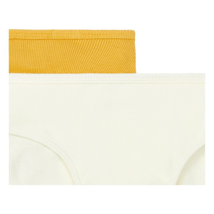 Organic Cotton Briefs - Set of 2 Off white- Product image n°1
