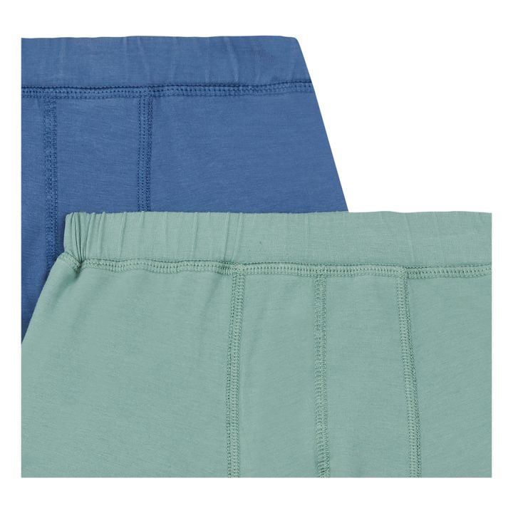 Organic Cotton Boxers - Set of 2 Storm Blue- Product image n°1