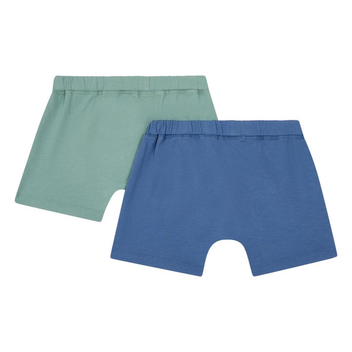 Organic Cotton Boxers - Set of 2 Storm Blue- Product image n°2
