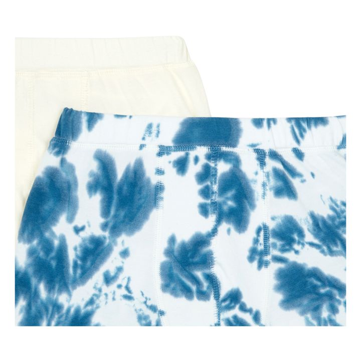 Organic Cotton Boxers - Set of 2 Navy blue - Off-white- Product image n°1