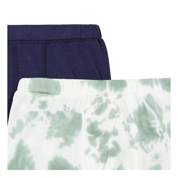 Organic Cotton Boxers - Set of 2 Green Marble- Product image n°1