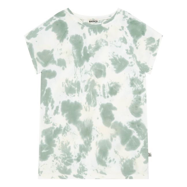 Tie-Dye Organic Cotton Nightgown | Mármol verde