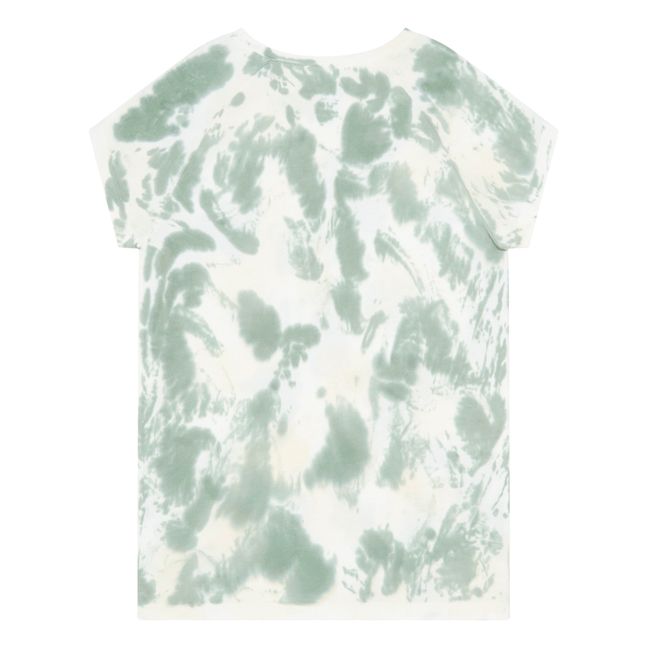 Tie-Dye Organic Cotton Nightgown Mármol verde