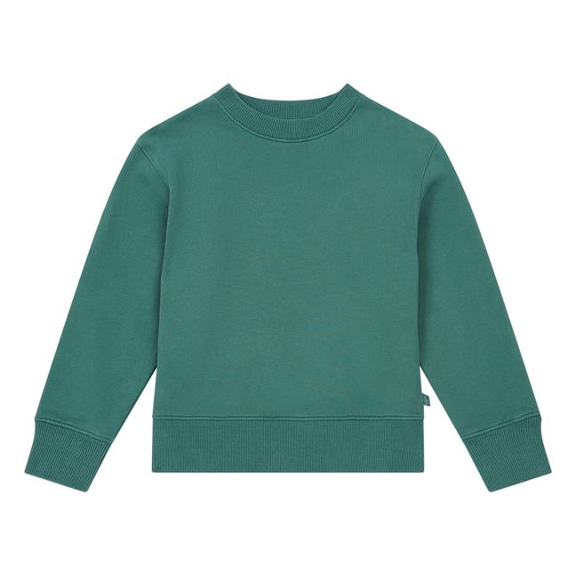 Organic Cotton Sweatshirt | Chrome green
