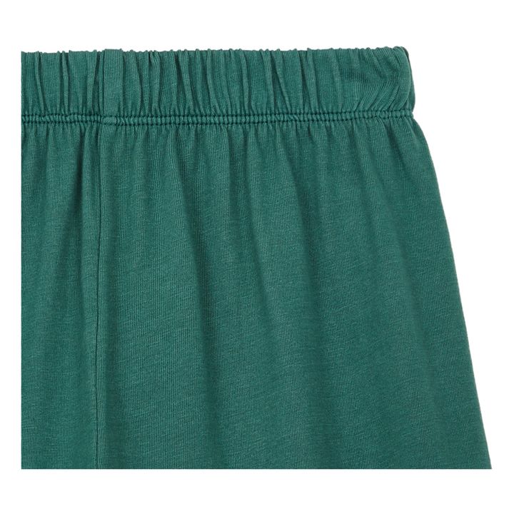 Organic Cotton Pyjama Shorts Verde Abeto- Imagen del producto n°2